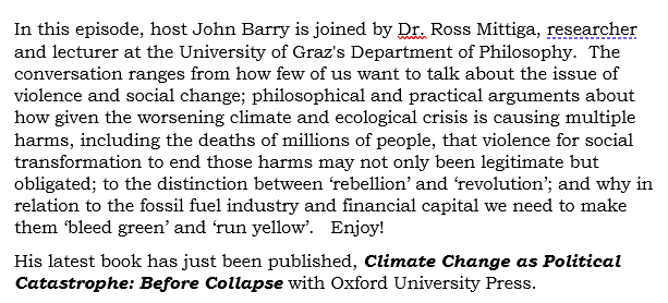 Latest episode ..'V ...is for Violence' with @ProfJohnBarry & @RossMittiga
