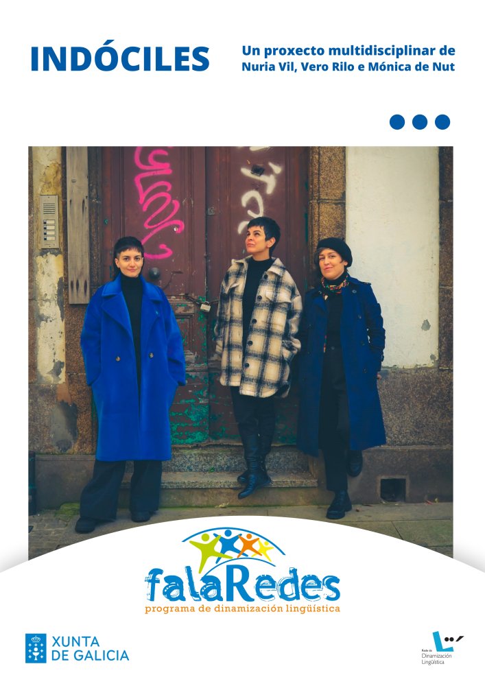 🎭🎶🎤 Que é ser indócil? Poesía, música e narración oral para responder a pregunta, da man de Vero Rilo, Nuria Vil e Mónica de Nut, nun universo singular arredor do legado de Luísa Villalta. Proximamente no #FalaRedes! 🎭🎶🎤 👉 lingua.gal/o-galego/promo…