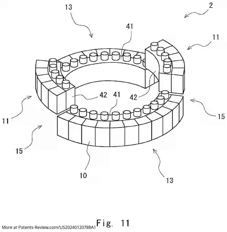 PatentPulse's tweet photo. Discover #Toyota's new patent app #US20240120788A1 for a magnet arrangement method! Simplifying magnet assembly in Halbach arrays, this tech alternates magnetic forces for efficient setup. A game-changer for manufacturing! #Innovation #Toyota #MagnetTech #Patents https://t.co/wc0plszRAB