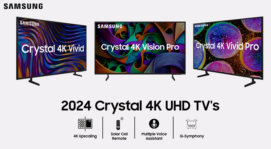 Samsung launches 2024 range of Crystal 4K Vivid, Vision Pro & Vivid Pro TV series in India 2fa.in/3TPRMvk