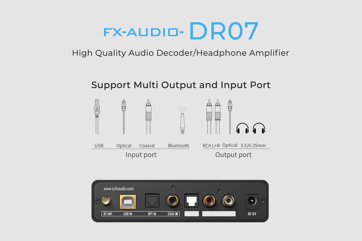 fxaudiovip's tweet photo. 🎉 TGIF!🥳
👏#FXAudio #DR07 features versatile multi-output and input ports.💯
🍃Your ticket to a premium sound experience!🧭
🤔Ready to elevate your audio game? Drop a 🔊 in the comments if you're ready to amplify your music!😆
#DAC #AMP #HiFi #audio #music #Audiophile https://t.co/wyWkKaf5Nh