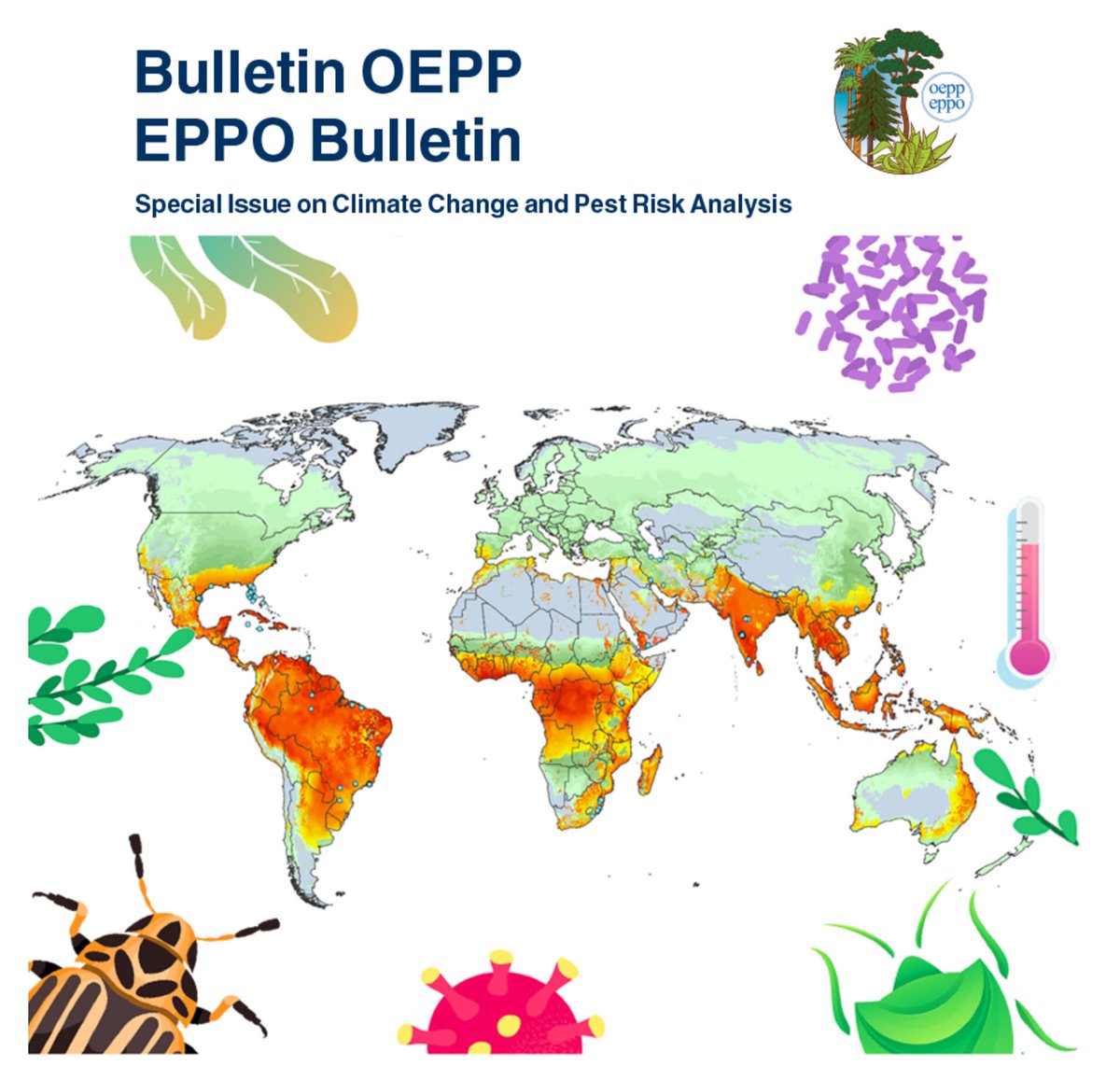 #Pest risk assessments in a region are constrained by the uncertainties of #climate change - review in the EPPO Bulletin (<a href="/EPPOnews/">EPPO OEPP</a>) of climate change scenarios and how they affect pest risk analyses, by <a href="/ClimateCb/">Dr Catherine Bradshaw</a> and others - doi.org/10.1111/epp.12… 🔓