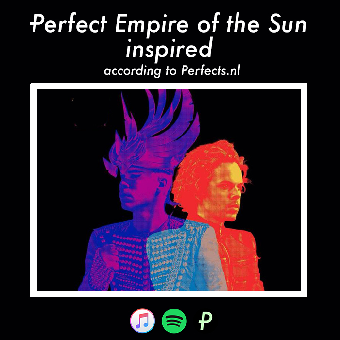 NIEUW: Perfect Empire of the Sun inspired. Een playlist gebaseerd op deze onnavolgbare act uit Australië (die eindelijk weer een nieuwe single hebben):

open.spotify.com/playlist/4hTYr…