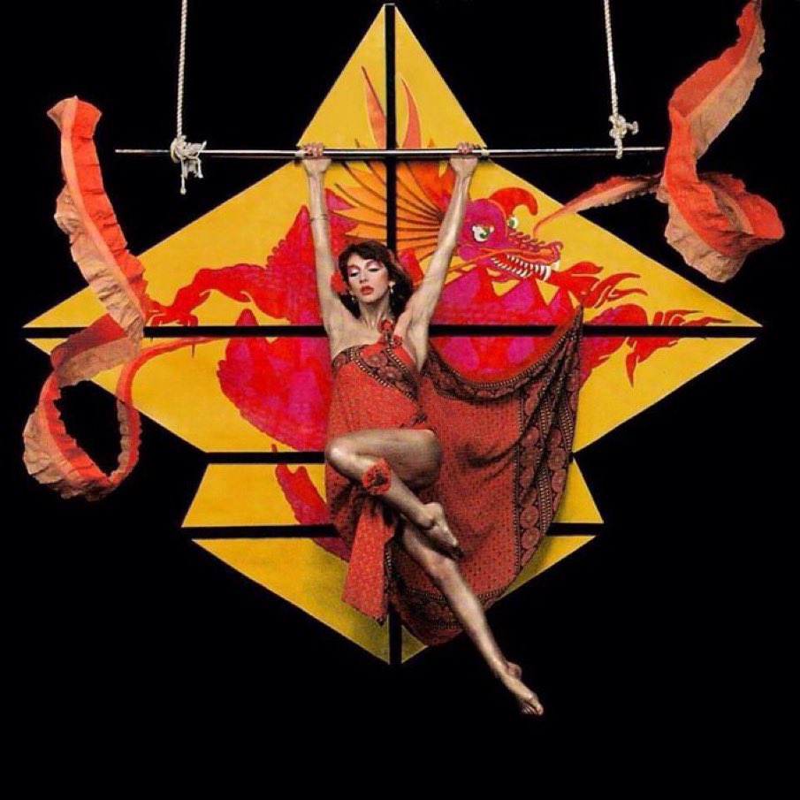 musicstruggles1's tweet photo. here’s kate bush doing a similar move in 1978. as talented as miley cyrus is i don’t think she invented trapeze haha https://t.co/44YIojU0Ay