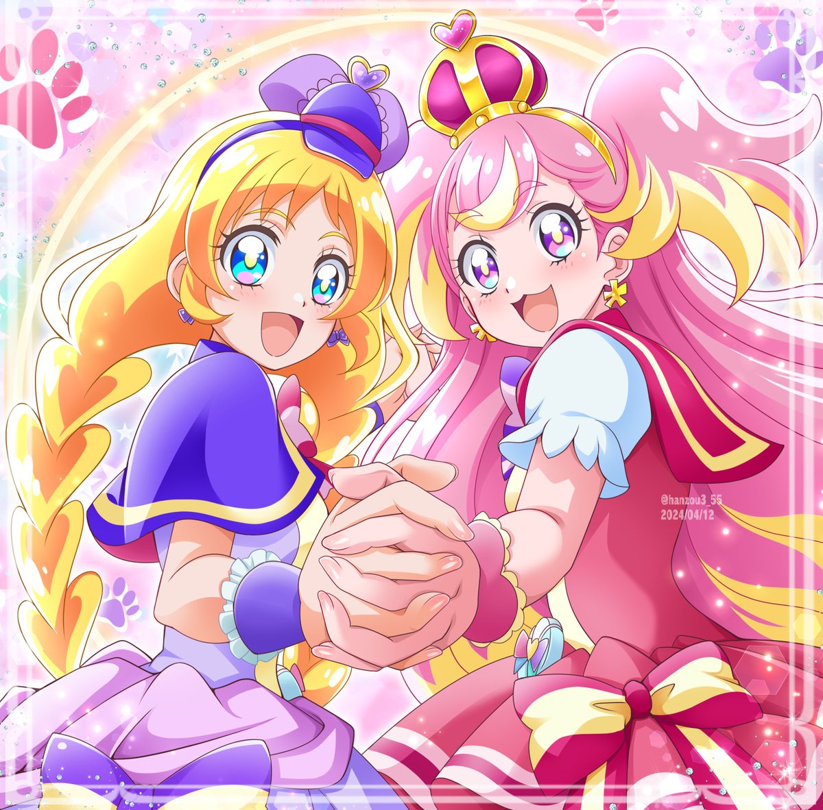 ワンダフルとフレンディ☺️🐶🐕 #precure #わんぷり