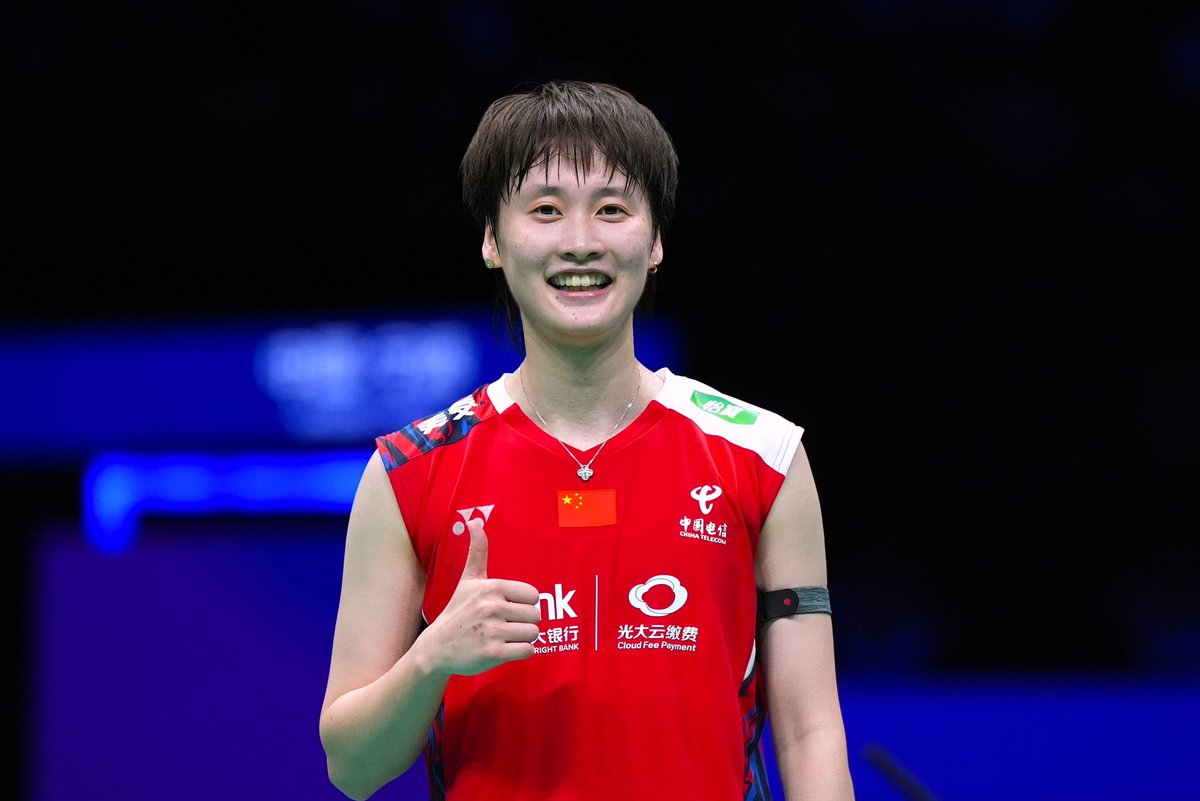 CGTNSportsScene's tweet photo. 🏸China swept #BAC2024 women's singles last 4

🇨🇳He Bingjiao stunned top seed 🇰🇷An Se-young 21-17 21-18

🇨🇳Han Yue upset 4th seed 🇯🇵Akane Yamaguchi 21-13 21-16

🇨🇳Wang Zhiyi beat 🇯🇵Aya Ohori 15-21 21-12 21-11

🇨🇳Chen Yufei ousted 🇮🇩Gregoria Mariska Tunjung 21-16 21-19

#Badminton https://t.co/KDDKYzaprJ