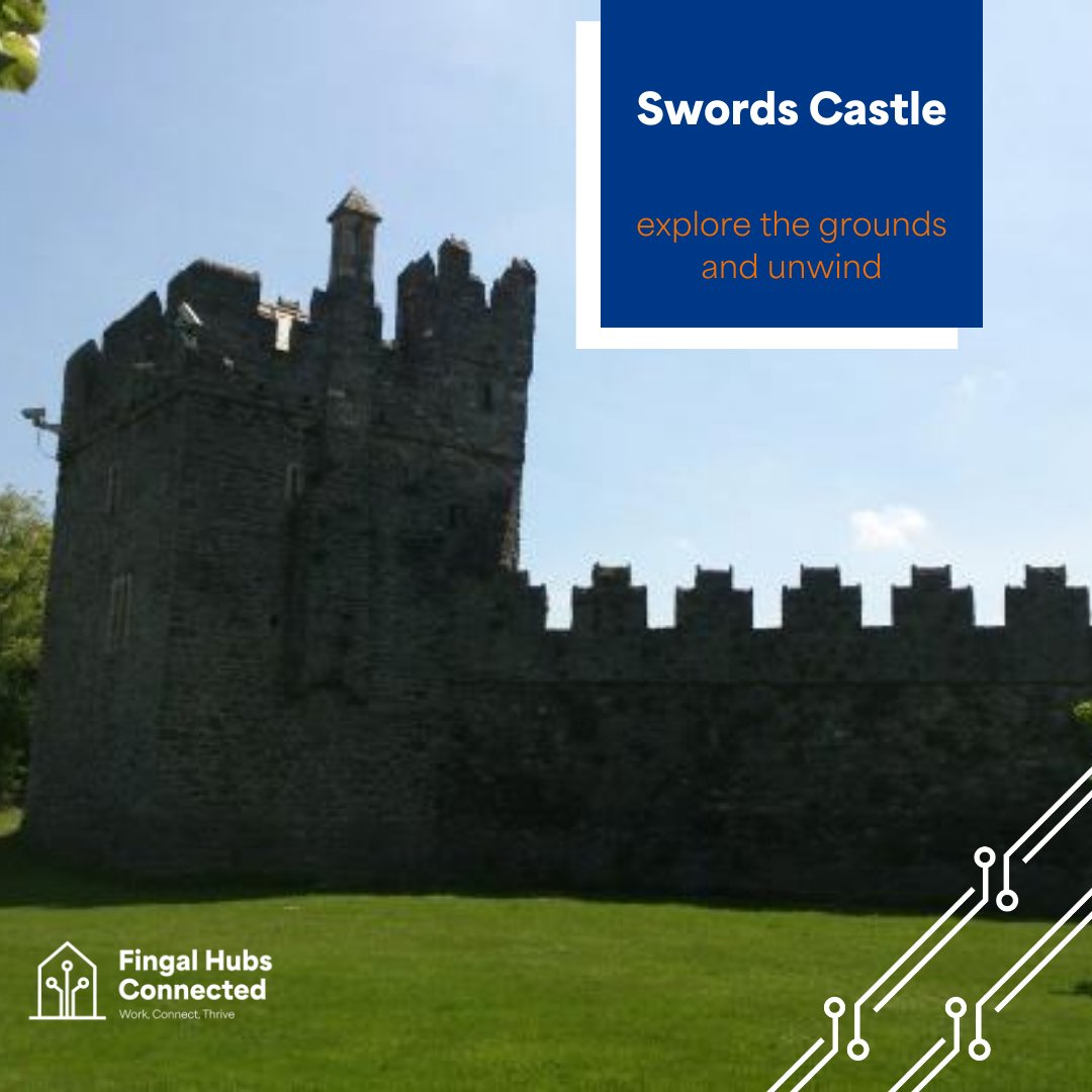 Relax and recharge after a successful day of work at Drinan Enterprise Centre.
Explore 800 years of rich history in Swords Castle
#Remotework #Ireland2040 #OurRuralFuture #Swords
Fingal Hubs Connected is supported by the @DeptRCD 
@EnterpriseDrina 
@ConnectedHubs
@Fingalcoco