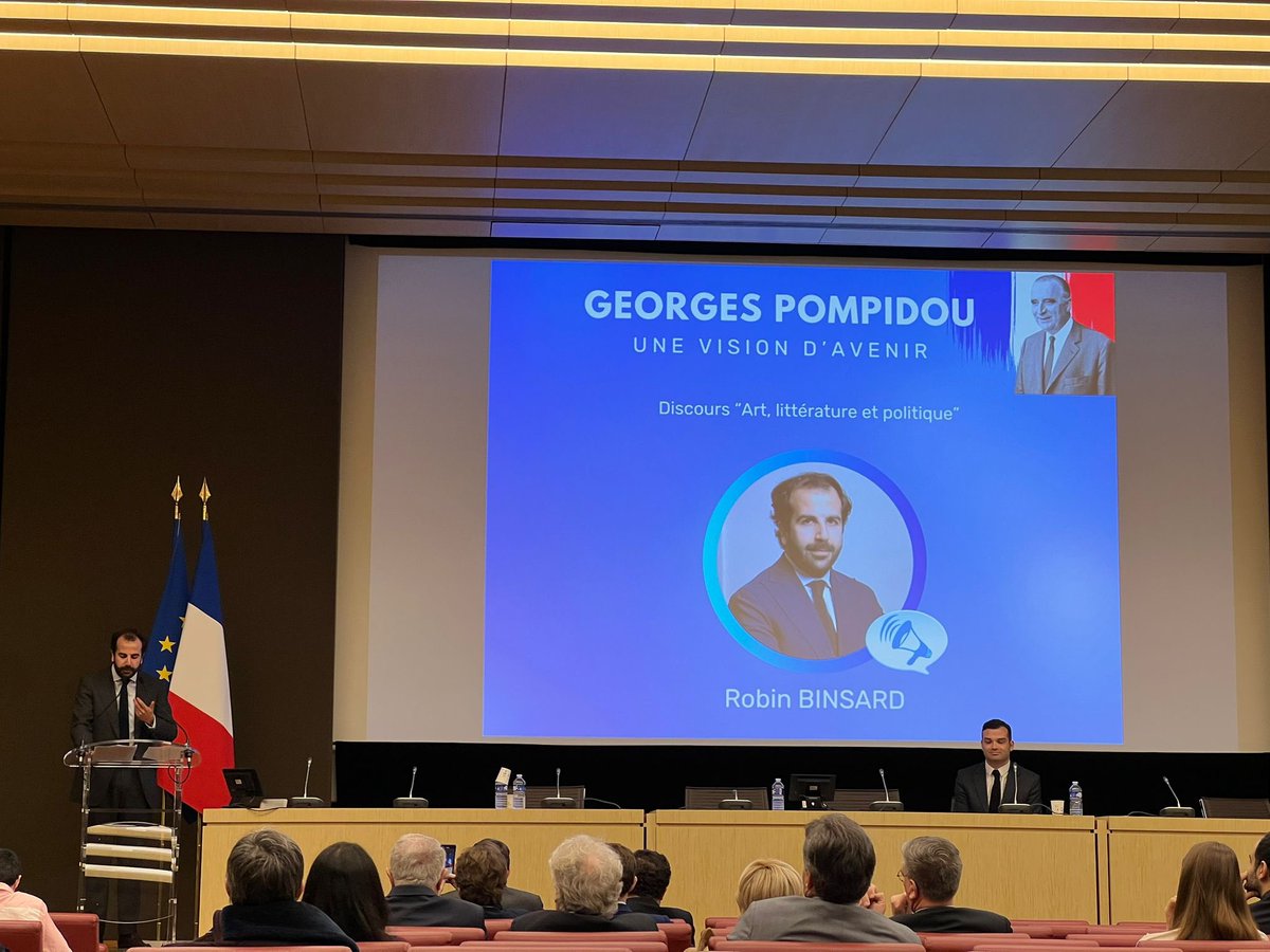 Un immense merci à @Migueres et @PierreManenti de m’avoir invité à prononcer le discours de clôture du colloque sur Georges Pompidou.