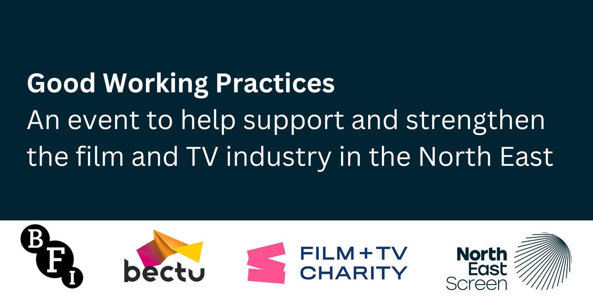 Join us for our Good Working Practices event on April 30th at 1pm. We are bringing together the @BFI, @bectu, and the @FilmTVCharity for this event for companies to enhance their working practices, and crew to learn more about support available. Sign up: bit.ly/4axJRdb