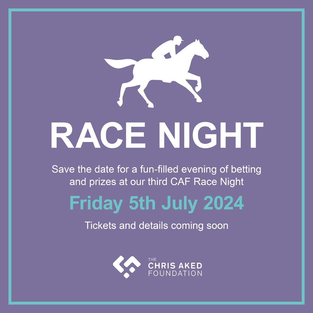 Save the date for our next CAF event – our Race Night on Friday 5th July.

It will be a fun-filled evening of betting and prizes, with the opportunity to sponsor races and name horses/dogs/pigs.

Tickets and details coming soon...

#akedarmy #racenight #charityracenight