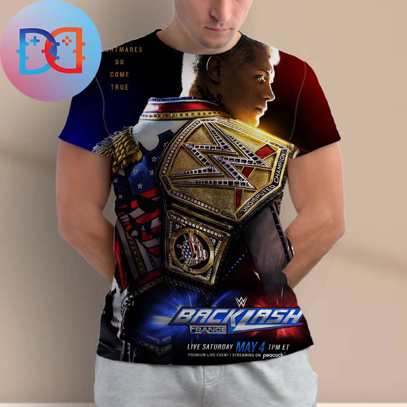 dandutee's tweet photo. Cody Rhodes WWE Backlash France May 04 2024 Fan Gifts All Over Print Shirt
>>> https://t.co/IYpnlCBNEz
#CodyRhodes #WWE #shirt https://t.co/sLDio8TOhf