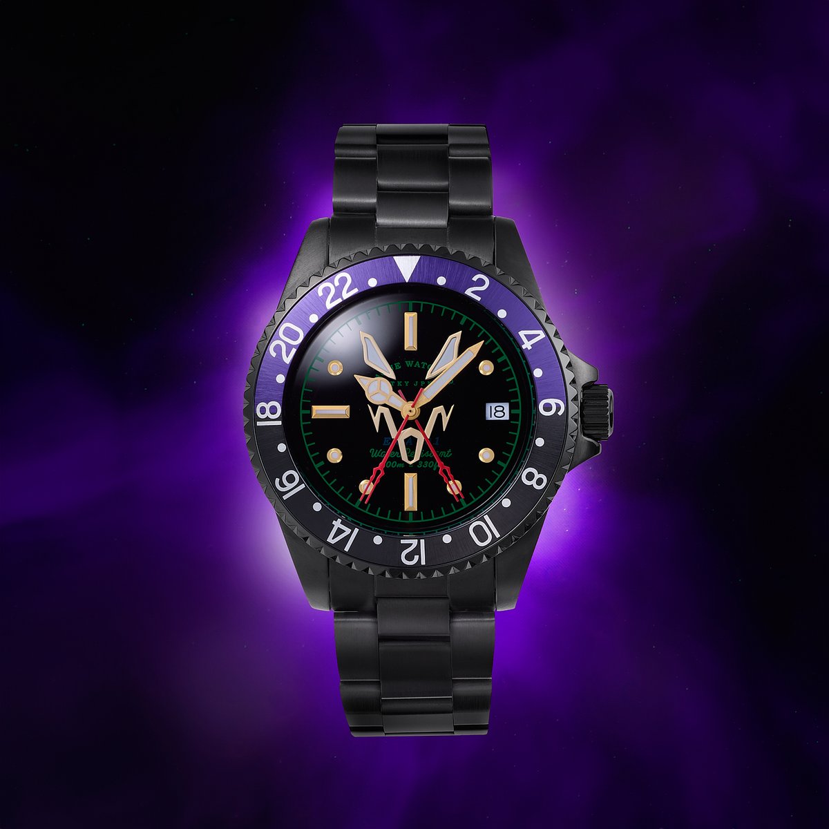 RADIO EVA × VAGUE WATCH 第13号機 GMT ジャンク-avirex スエード