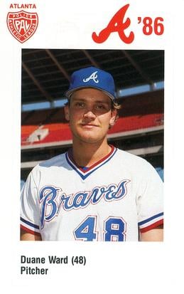 #OTD 38 years ago, Duane Ward made his MLB debut with the Atlanta Braves. He pitched a scoreless eighth inning against the Houston Astros in the Braves' 4-3 loss at the Astrodome. Ward struck out the first batter he faced -- Astros catcher Mark Bailey.