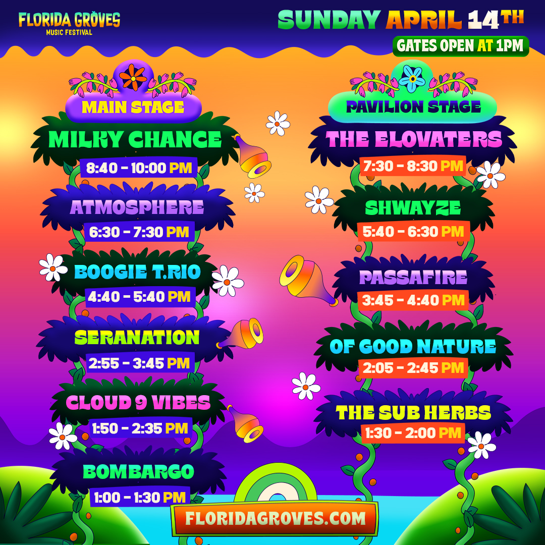 Milky Chance (@milkychance) on Twitter photo Thrilled to be performing live at <a href="/FlGrovesfest/">Florida Groves Music Festival</a> this Sunday!! Catch us on the Main Stage from 8:40 - 10:00 pm 🔥 🎸🎤 Get your ticket here: tixr.com/groups/florida… Thrilled to be performing live at <a href="/FlGrovesfest/">Florida Groves Music Festival</a> this Sunday!! Catch us on the Main Stage from 8:40 - 10:00 pm 🔥 🎸🎤 Get your ticket here: tixr.com/groups/florida…