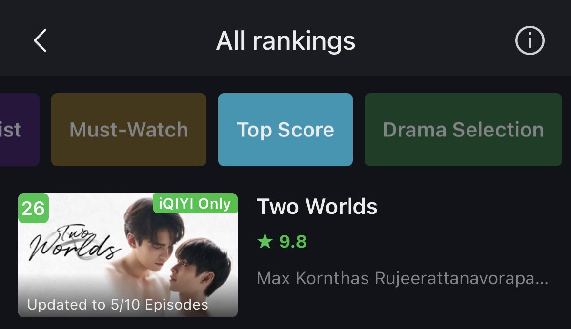 two worlds IQIYI ranking in the USA what does it look like where you live? 

#TwoworldsEP5 #twoworlds