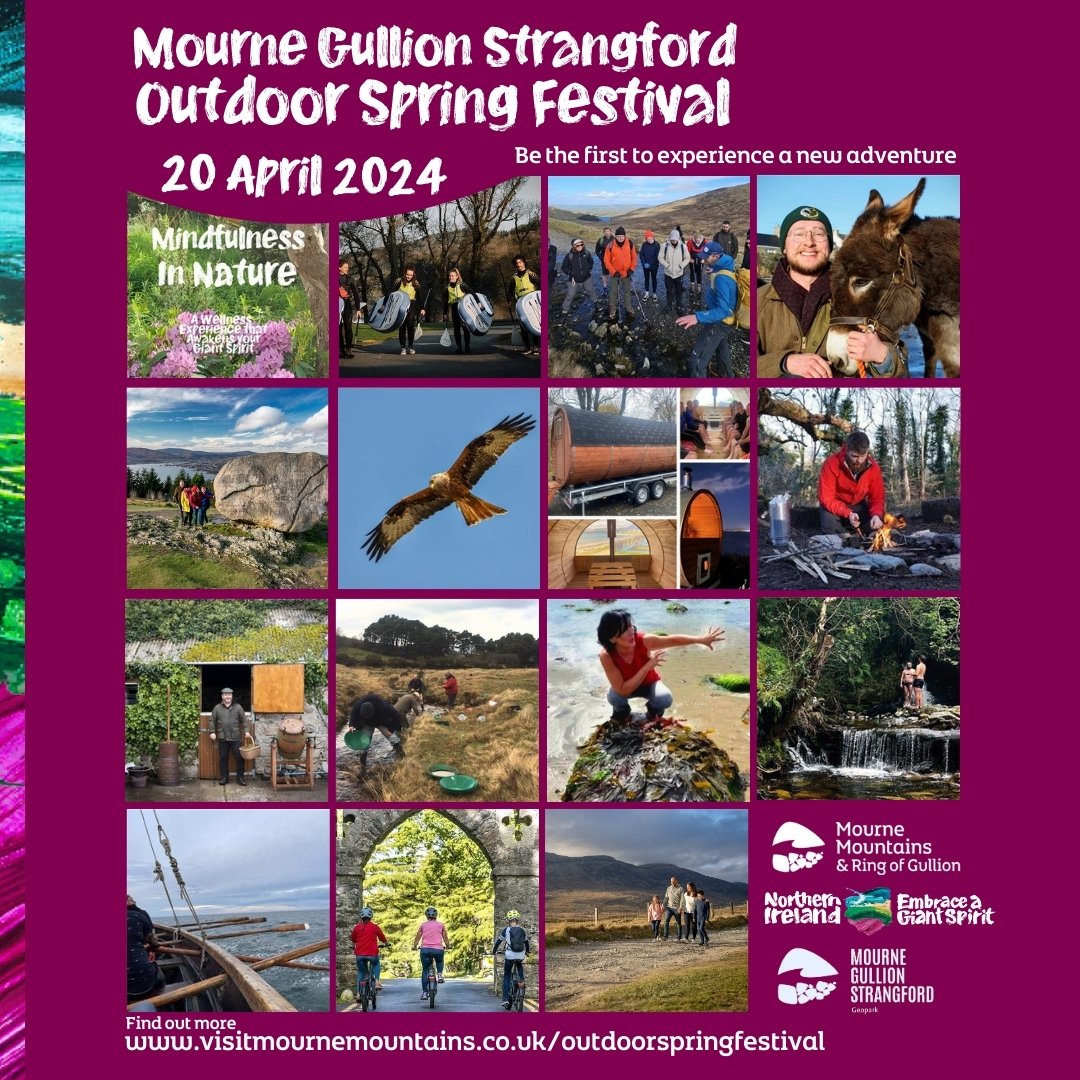 Experience a new adventure this April at the Mourne Gullion Strangford Outdoor Spring Festival. 🚵⛰️ 🌊 🌳 📅20 April 2024 Book today! 🔗 visitmournemountains.co.uk/whats-on/outdo… #VisitMourne #mournemountains #ringofgullion #strangfordlough #MourneGullionStrangfordGeopark