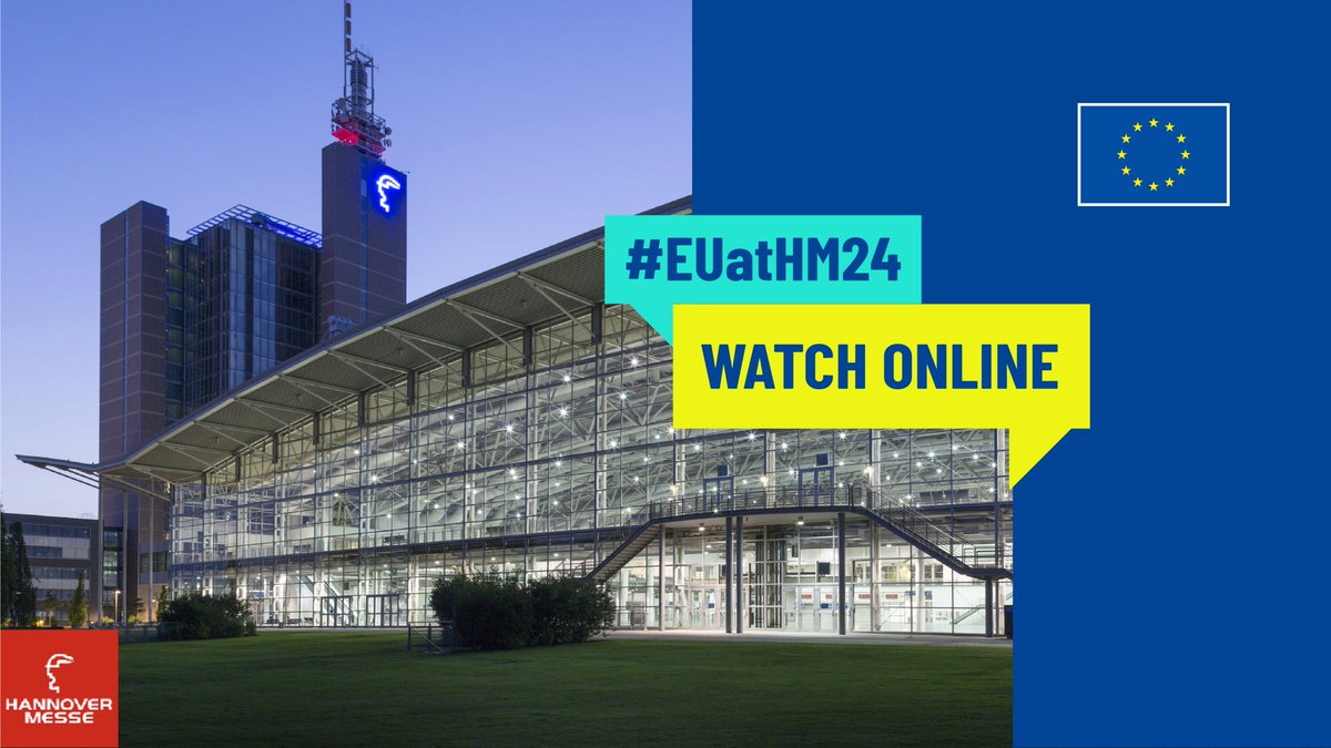 Catch our presentations and panel discussions at 🇩🇪 @hannover_messe from 22 - 26 April online! Learn more about how we're working to keep #EUIndustry globally competitive 📈 👨‍💻 Livestream👇 hannovermesse.de/exhibitor/euro… #EUatHM24