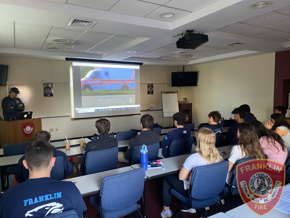 FHS Senior Project students from the Fire and Police departments were all trained in CPR and how to use an AED.