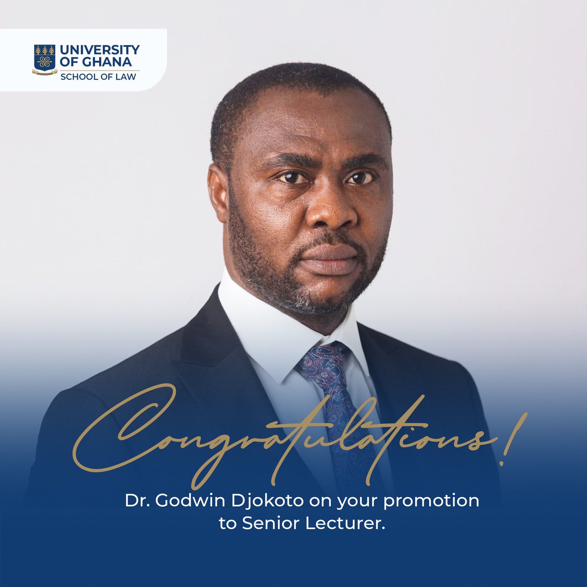 A hearty congratulations to you our esteemed lecturers Dr. Godwin Djokoto and Dr. Sena Dei-Tutu on your promotion. UGSoL wishes you all the best in your new journey. 🔥😊💫🥳📚 #UGSoL #law #laweducation #promotion #schooloflaw #seniorlecturer #lecturer