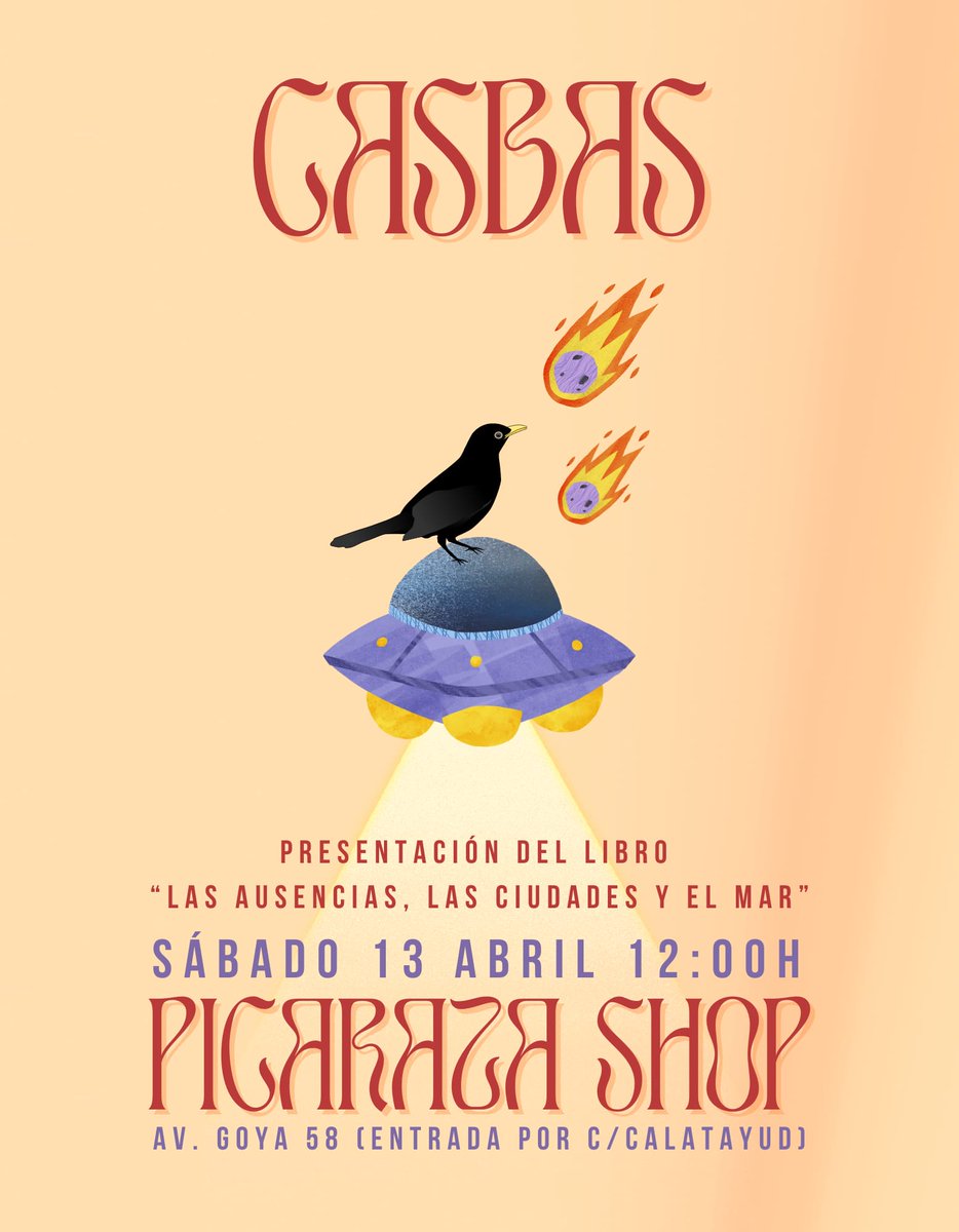 Mañana sábado día 13 Abril en <a href="/Picaraza/">picaraza</a> Shop presentación del libro "Las Ausencias, las Ciudades y el Mar" de @Alexnuei 
Os esperamos a partir de las 12h.
Picaraza Shop, Avda Goya 58, entrada por C/ Calatayud.
