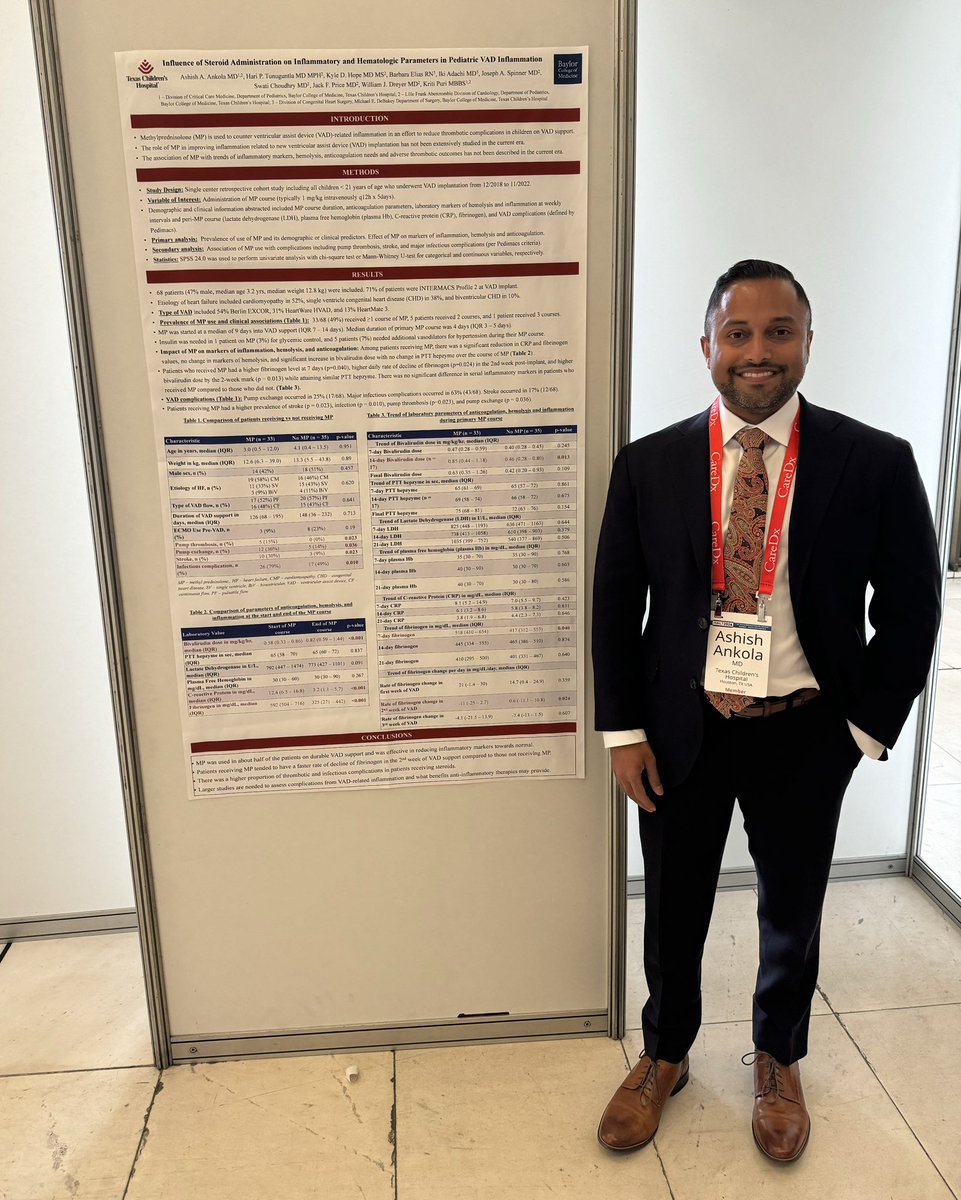 Ashish A. Ankola, MD, FAAP, FACC (@ashishankolamd) on Twitter photo Want to learn about steroid use in pediatric #VAD inflammation in the current era <a href="/TCHheartcenter/">TCH Heart Center</a>? Come visit me at #ISHLT2024 today! #pedscardiology #pedsCICU <a href="/PuriKriti/">Kriti Puri</a> <a href="/josephspinner/">Joey Spinner</a> Want to learn about steroid use in pediatric #VAD inflammation in the current era <a href="/TCHheartcenter/">TCH Heart Center</a>? Come visit me at #ISHLT2024 today! #pedscardiology #pedsCICU <a href="/PuriKriti/">Kriti Puri</a> <a href="/josephspinner/">Joey Spinner</a>