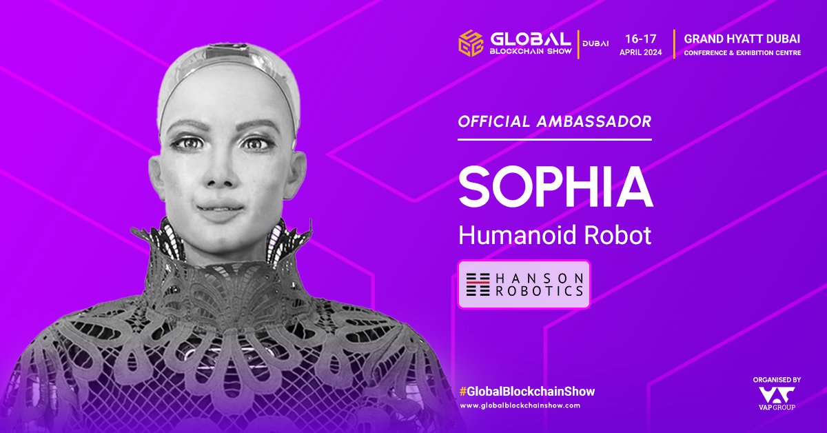 Save the date, Dubai! On 16-17 Apr 2024, get ready to rock the world of blockchain a #GlobalBlockchainShow. With 300+ speakers and Sophia, the humanoid robot from Hanson Robotics, as the keynote speaker. Get 15% off with the code: FintechPowerof50 hubs.li/Q02synBy0.