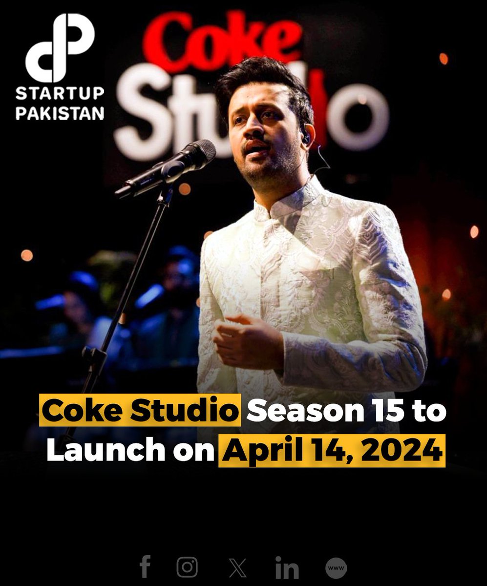 PakStartup's tweet image. Coke Studio Pakistan, renowned for blending various musical styles, is gearing up for its eagerly awaited 15th season comeback. 

#Cokestudio #Season15 #launch
