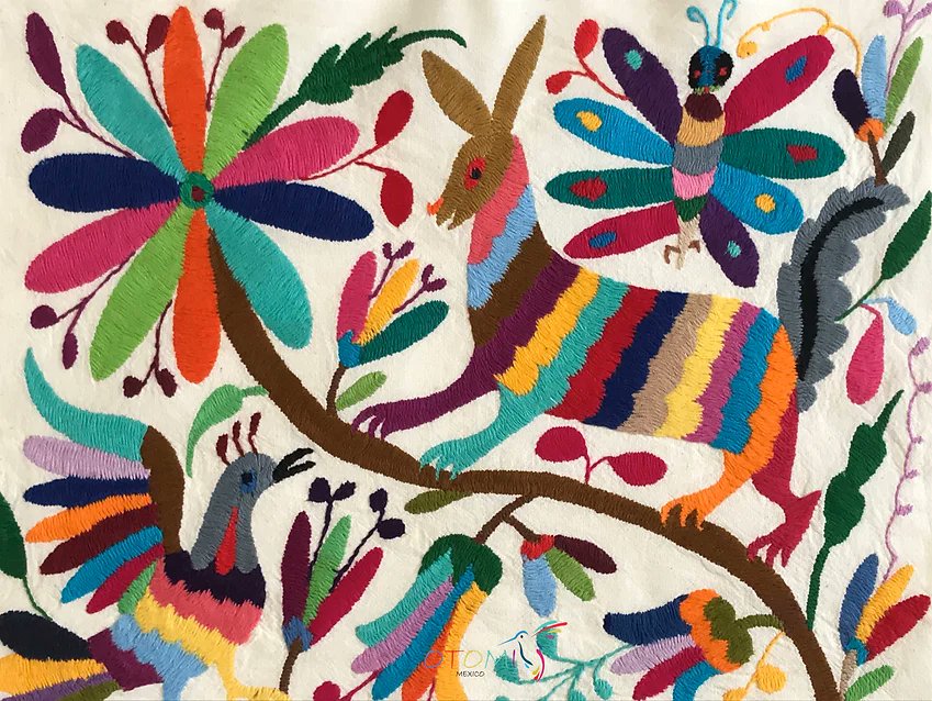 HawthorneHeaney's tweet image. Embroidery Exploration Week! ✨
Today is all about Mexican Otomi Embroidery where vibrant colours and bold patterns take centre stage, each design is a canvas of folklore and native flora and fauna.

Resource: otomimexico.com/single-post/ot…

#HandEmbroidery #Mexico #Folklore