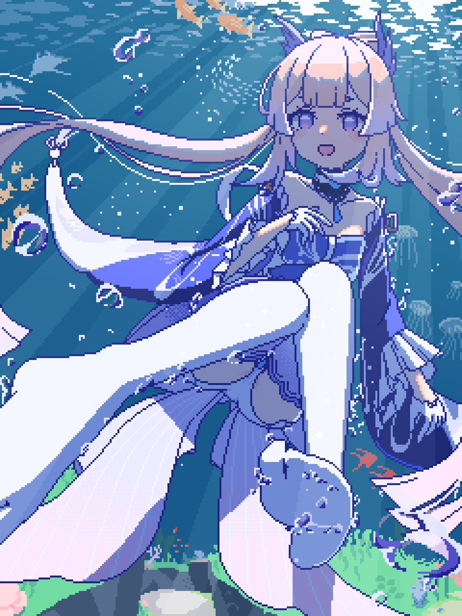 Dot_mebae's tweet photo. #ドット絵 #原神 #心海 #珊瑚宮心海 https://t.co/1MsOAyKQzS