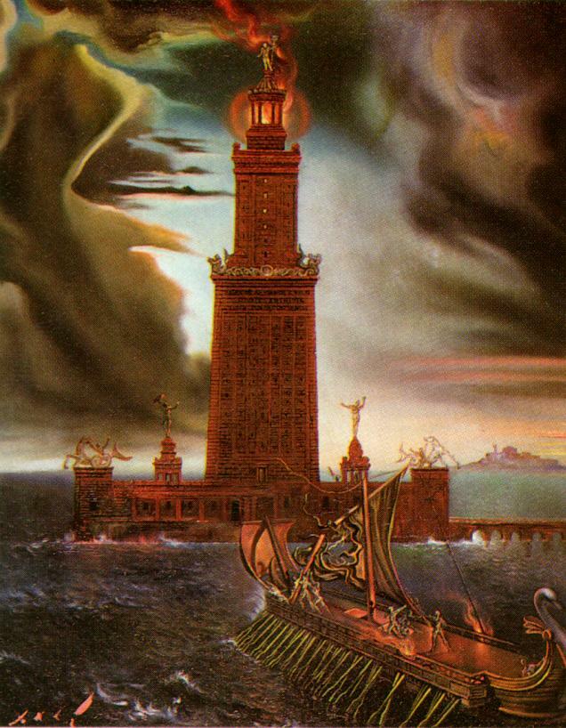 The Lighthouse at Alexandria 1954 Get mor Dali 🍒 linktr.ee/dali_artbot