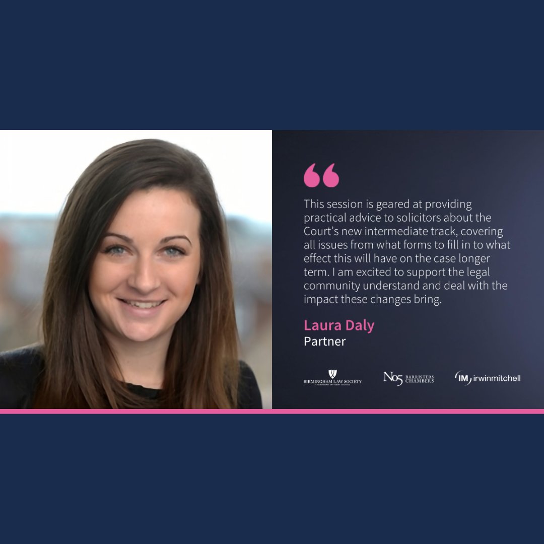 We're pleased to introduce you to our first guest speaker🙌 Joining us is Laura Daly, a distinguished Partner in the Medical Negligence team at Irwin Mitchell since 2009 📆 14 May, 8.15am – 10am 📍 No5 Barristers' Chambers, B3 3AG 🔗 Register via bit.ly/3VFZJ8Q