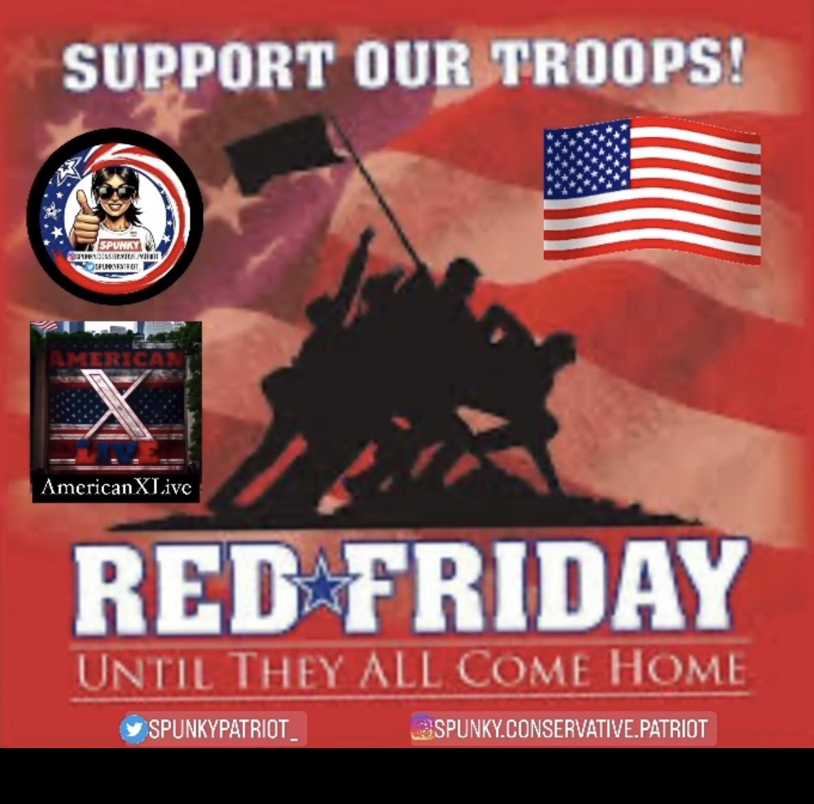 Please remember all deployed American military. Pray for their protection and safe return home. 🙏🏻🇺🇸#RedFriday #GodBlessOurMilitary #Repost