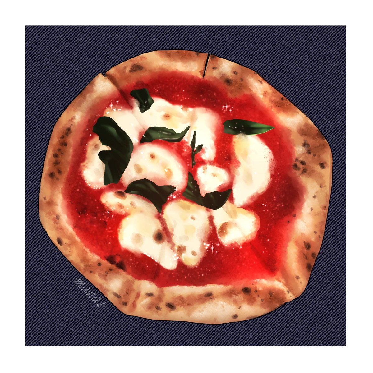 マルゲリータ🍕

#illustration #foodillustration #drawing 
#イラスト #食べ物イラスト #マルゲリータ #ピザ #pizza