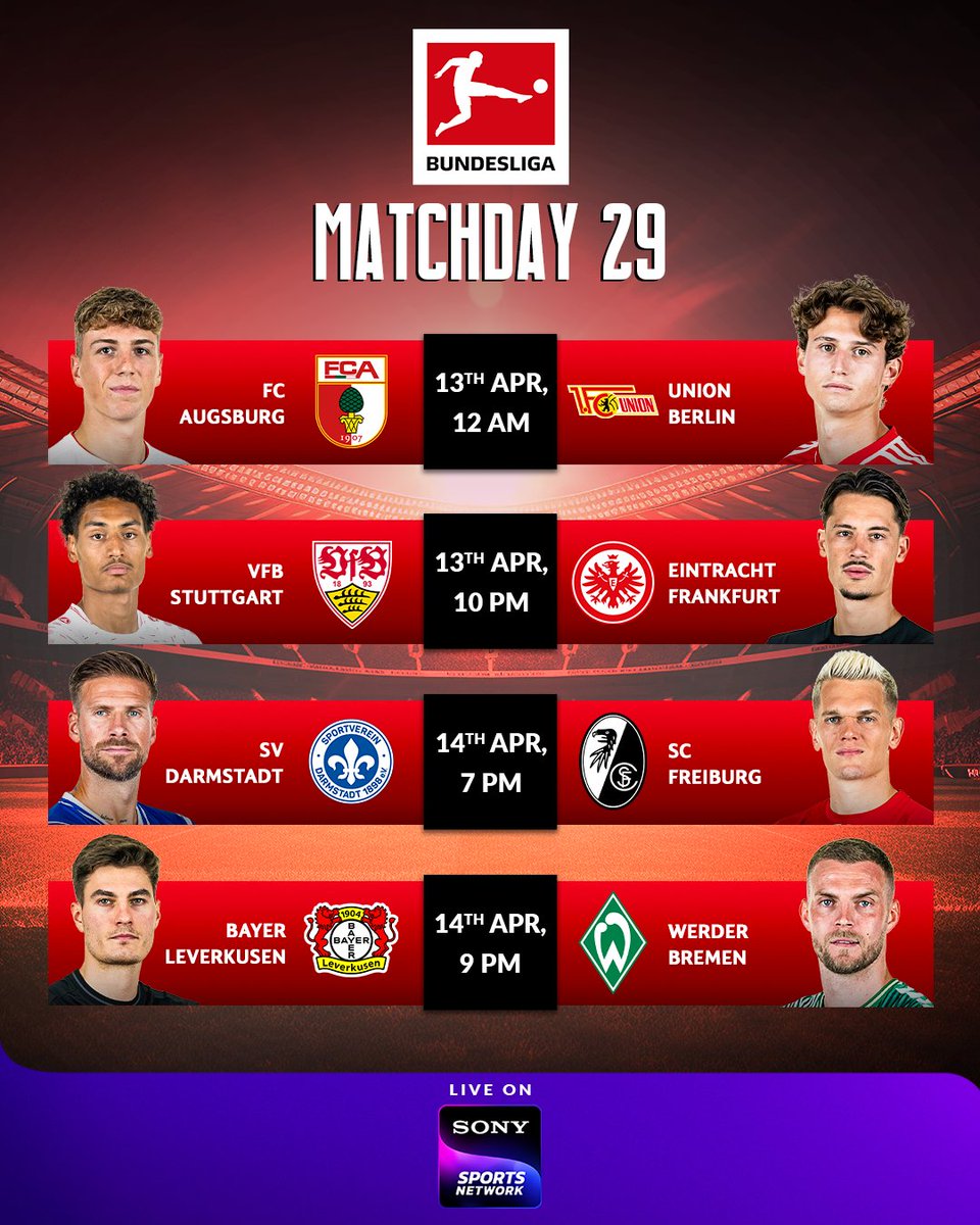 .@bundesliga_en ke weekend ke wars 👉 #DekhteRehJaoge 🤩 #SonySportsNetwork #Bundesliga #MD29