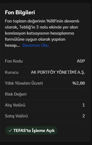 BorsaAzil's tweet photo. Bir diğer çok beğendiğim #bist banka hisse senedi fonu ise #ADP ( AKBANK BIST BANKA ENDEKSİ HİSSE SENEDİ FONU) https://t.co/B8xqargORQ