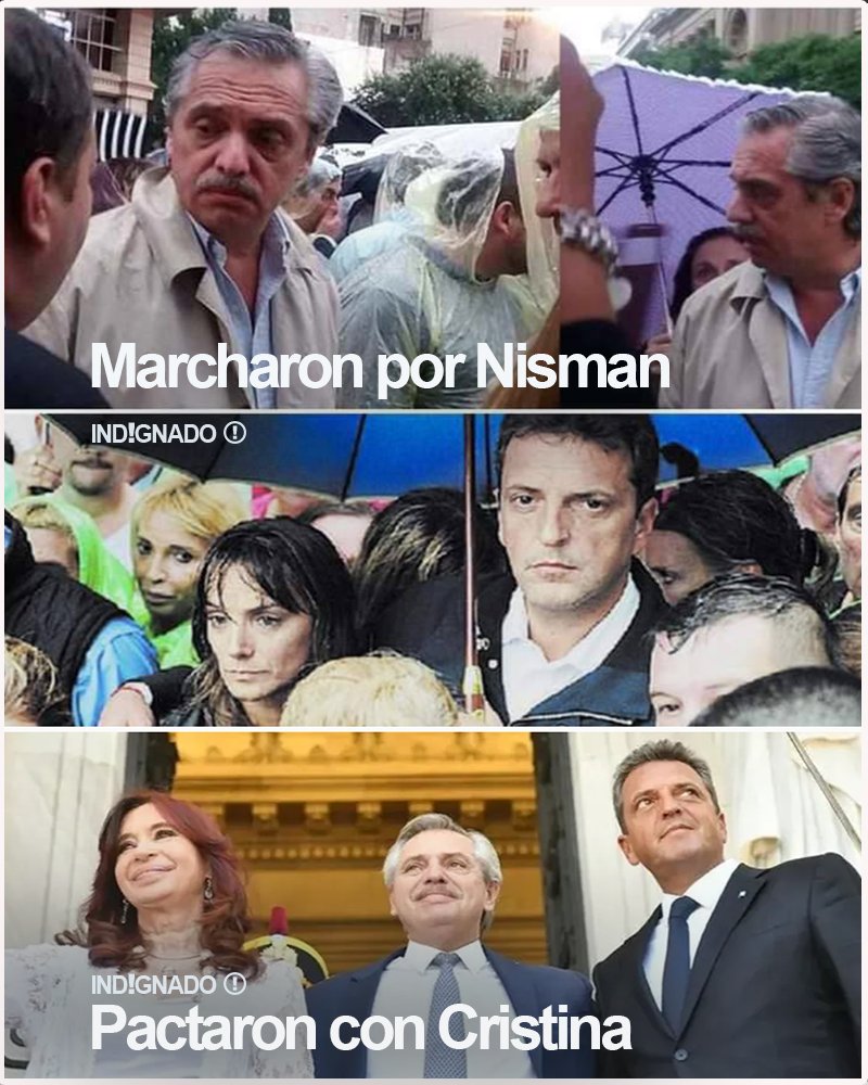 Nunca te olvides las caras de los que pedían justicia por Nisman y luego pactaron con Cristina Kirchner. Nada es casualidad.