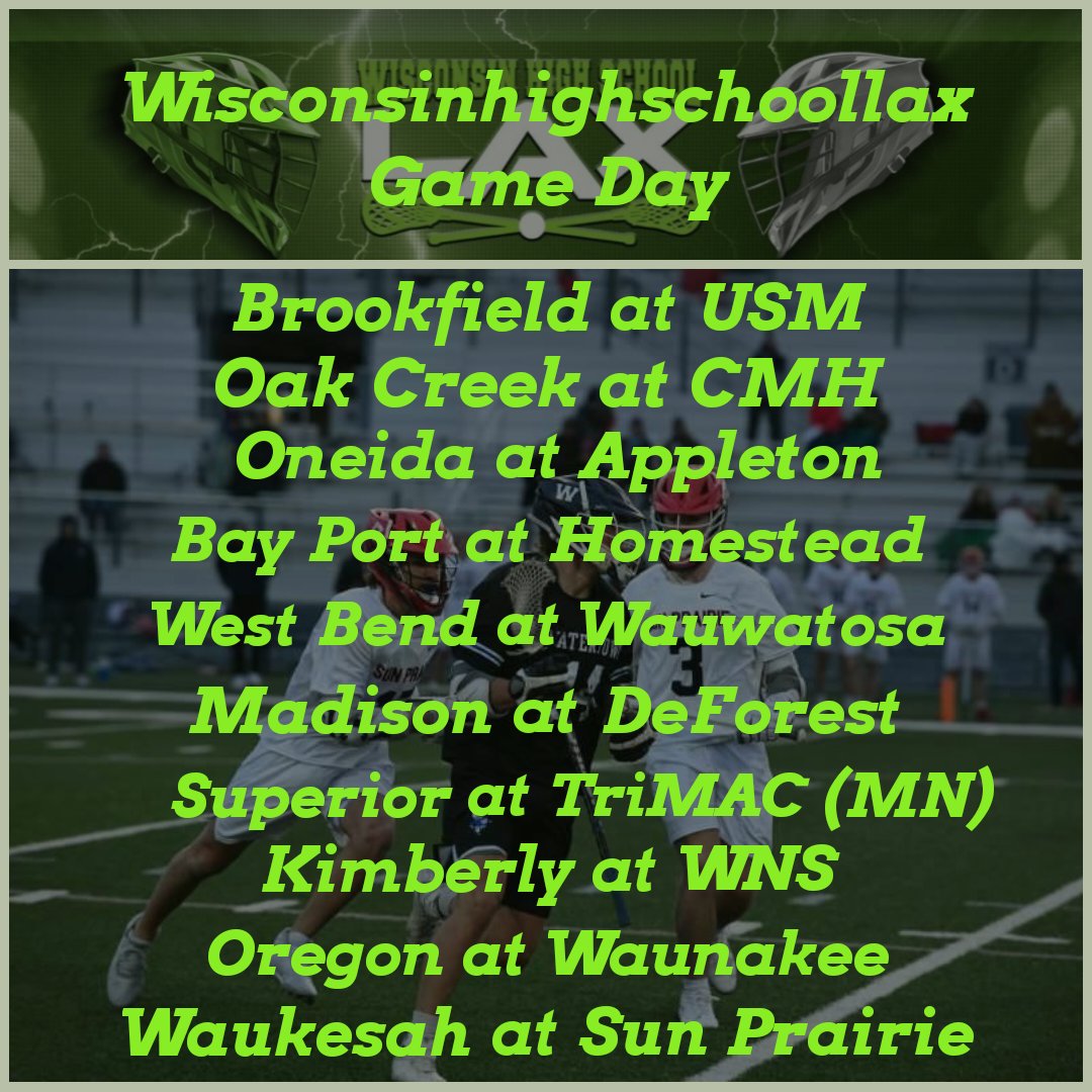 Big schedule for Friday Night Lights! #9 Bay Port at #5 Homestead and #8 Oregon and #1 Waunakee @travisWSN @wissportsnet @wiaawi