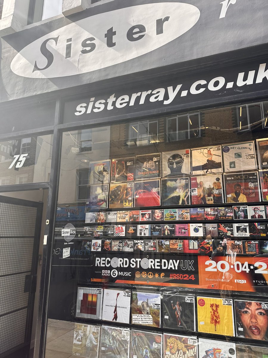 If you wander down Berwick Street, in Soho, London, pop into Sister Ray for a good selection of records. @SisterRayStore