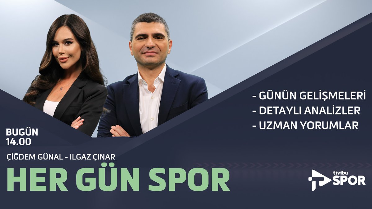 Günün öne çıkan spor gelişmelerini @cigdemmgunal ve @ilgazcinar73, Her Gün Spor'da değerlendiriyor! Canlı yayın👇 youtube.com/live/r_gRf61aS…