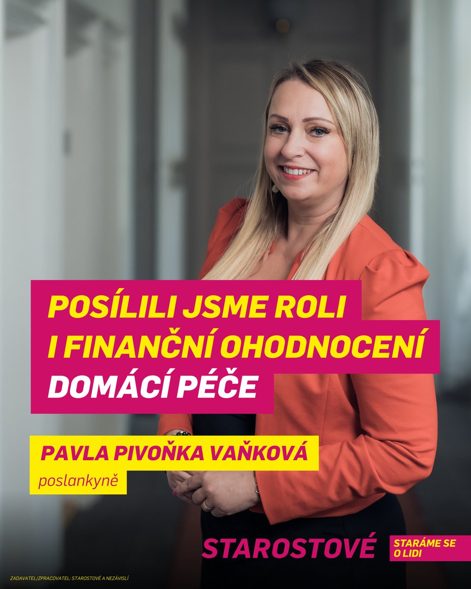 starostove_cz's tweet photo. Schválili jsme novelu, která nejenže navyšuje příspěvek na péči, ale především posiluje roli domácí péče. „Největší navýšení příspěvku o 7 800 korun se bude týkat právě těch, kteří jsou na pomoc druhých zcela odkázáni. Takový nárůst příspěvku také koresponduje i s podstatou novely, která prioritizuje péči v domácím prostředí. Ta je pro stát nejen levnější, ale hlavně pomáhá klientům po psychické stránce, což je zcela zásadní aspekt při péči o postižené osoby,“ říká naše poslankyně @PavlaPivonka.
