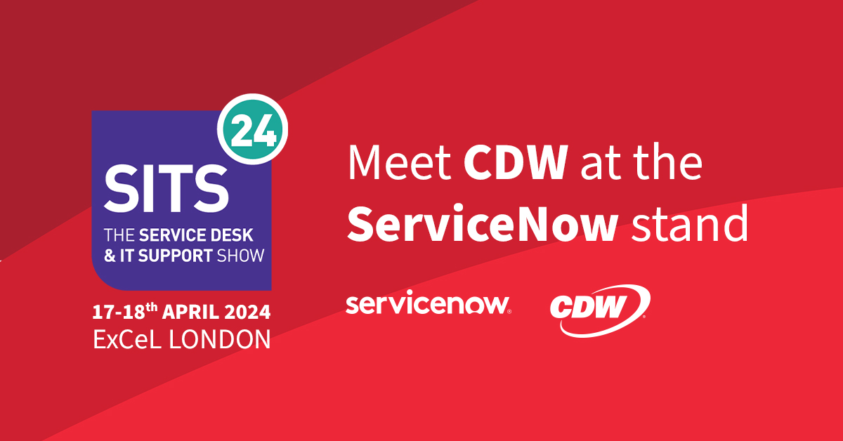 CDW UK are at this year's ServiceNow stand at #SITS24 in ExCeL London on 17-18th April. Our AIOps Workshops will deliver fun, knowledge, and the chance to win some exciting prizes! Sign up here: hubs.ly/Q02sG57R0