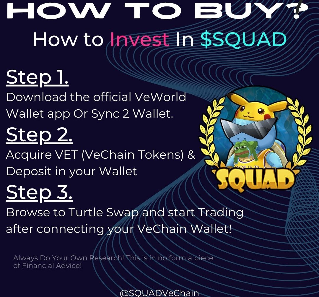 @Crypto_Erdemm Do you know @SquadVeChain ? First meme on the vet network... they do good work  with turtleswap... they help the planet with it..