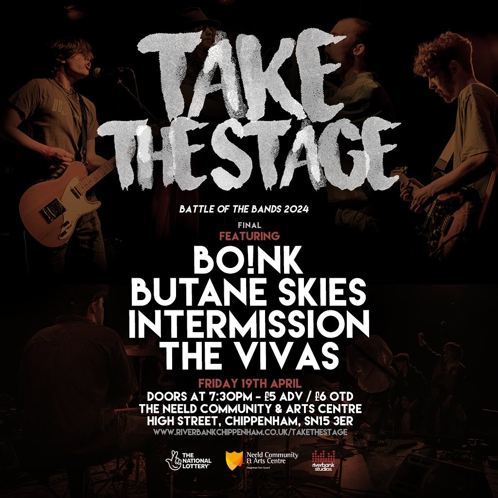 It's a week until the 2024 Take the Stage Final! Watch the winners of this year's four heats as they perform and compete for a range of prizes. The acts performing will be Intermission, Butane Skies, Bo!nk and the Vivas. Grab your tickets here bit.ly/TTS2024Final