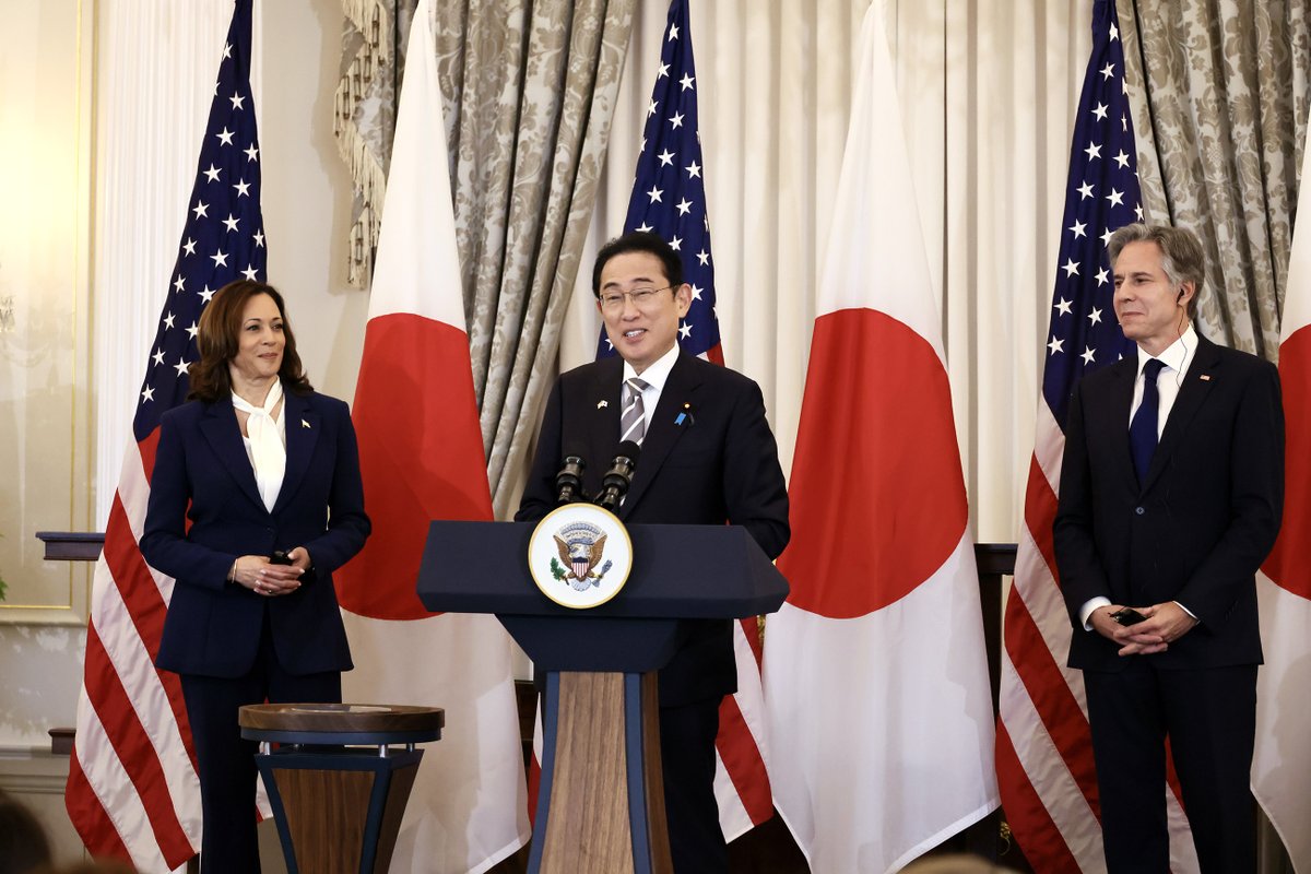 On April 11th, PM Kishida, during his official visit to Washington D.C., attended the State Luncheon hosted by Ms. Kamala Harris, Vice President of the United States of America and Mr. Antony Blinken, U.S. Secretary of State. #US Overview👉mofa.go.jp/na/na1/us/page…