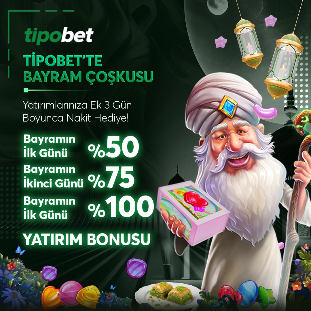 ❗️ BAYRAM YATIRIM BONUSUNDA SON GÜN HEMEN FAYDALAN !

🎁 ÜÇÜNCÜ GÜN %100 YATIRIM BONUSU AKTİF!

🤑 TÜM YATIRIM YÖNTEMLERİ İÇİN GEÇERLİ!

🎉 TİPOBETLİLERE BAYRAM DAHA COŞKULU!

➡️ Giriş: cutt.ly/TipoGiris

#tipobet #bayrambonusu #yatırımbonusu #sarayrüyası