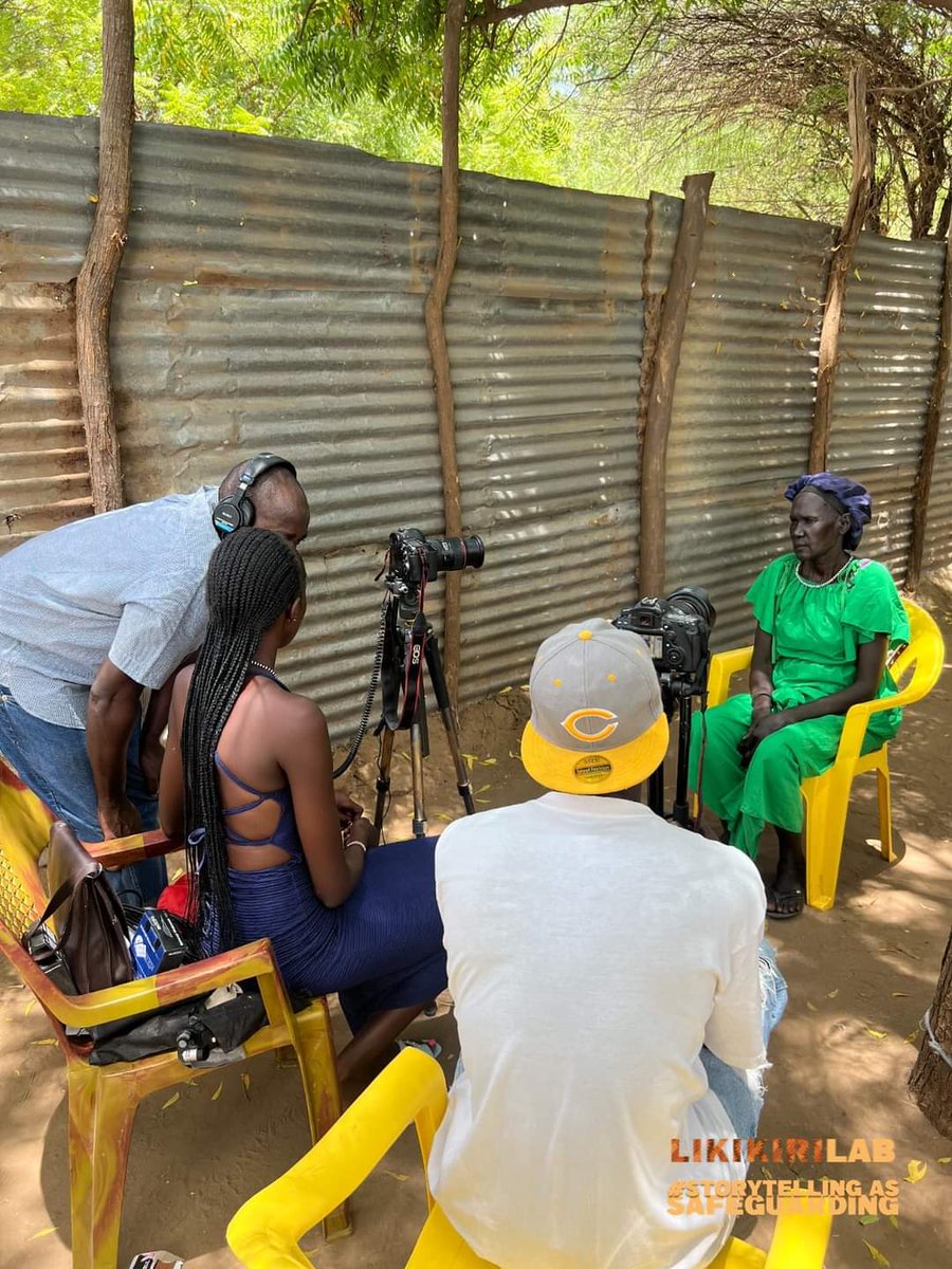 The team in Kakuma practiced their skills by interviewing their elders about cultural heritage, including songs #CulturalProtectionFund #StorytellingasSafeguarding #LikikiriLab
