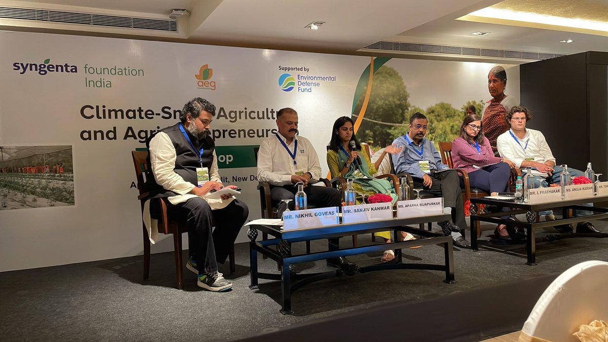 Live from our Workshop on Climate Smart Agriculture and Agri Entrepreneurship in Delhi - speakers from Env Defence Fund, BCG, ITC, Corteva and Varaha lnkd.in/dEpGB-3h
