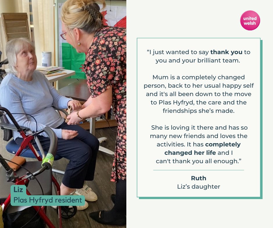 Our Living Well team helps residents to live in safety, happiness, and good health, reducing the risk of loneliness and isolation. The team at Plas Hyfryd, a Living Well scheme in Caerphilly, were delighted to receive this email recently from the mum of a resident ❤️