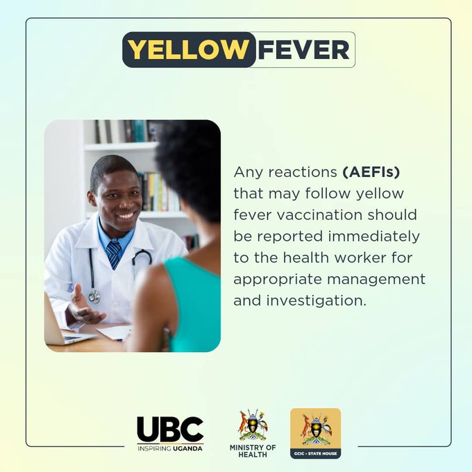 Got the yellow fever vaccine? Keep an eye out for side effects. Most are  mild, but report ALL reactions to your healthcare provider. Better safe  than sorry! #yellowfeverfreeug  #VaccineSafety magogo anita among