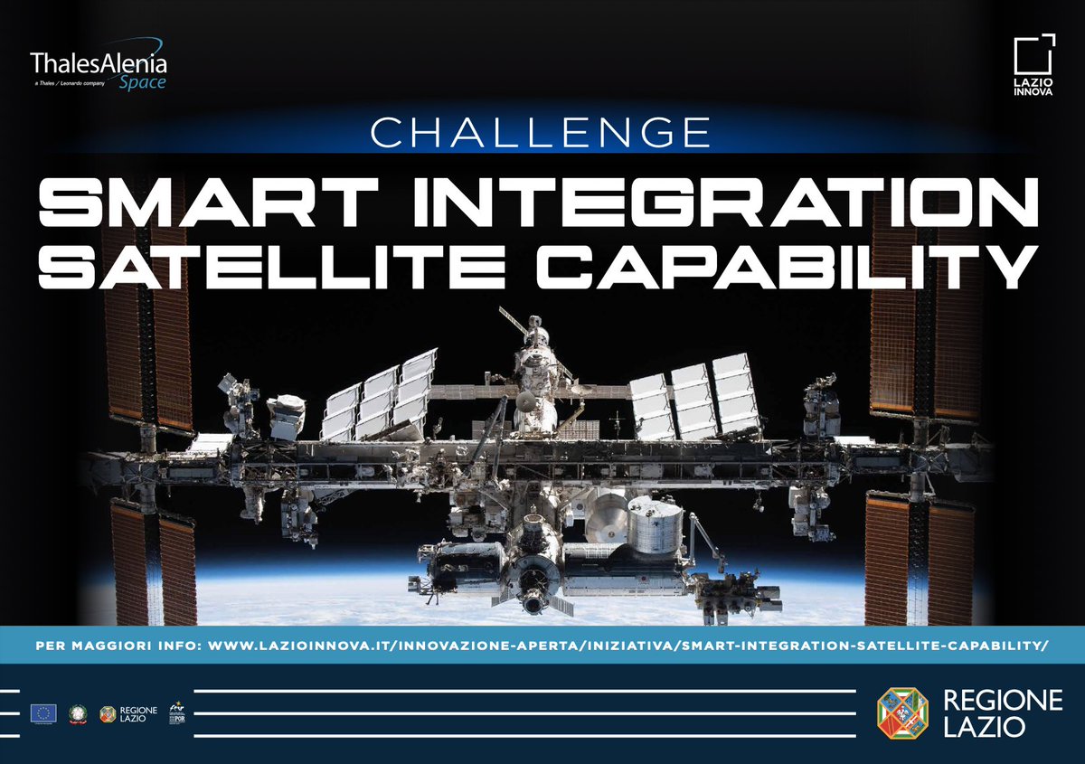 🚀 Unisciti alla Open Innovation Challenge di Thales Alenia Space Italia! 🛰️ Sviluppa soluzioni per satelliti  con @RegioneLazio e @LazioInnova. Innovazioni, premio di 20K€ e più!🏆Webinar:18 aprile. Registrati 👉lazioinnova.it/eventi/e/smart… #Innovazione #Satelliti #ThalesAleniaSpace